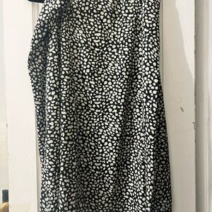 SHEIN Black and White Midi Skirt for Night Out